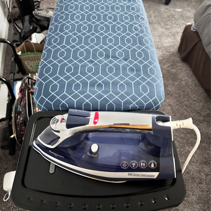 IMPIAR Metal Ironing Board with Iron Rest Heat Resistant Covers